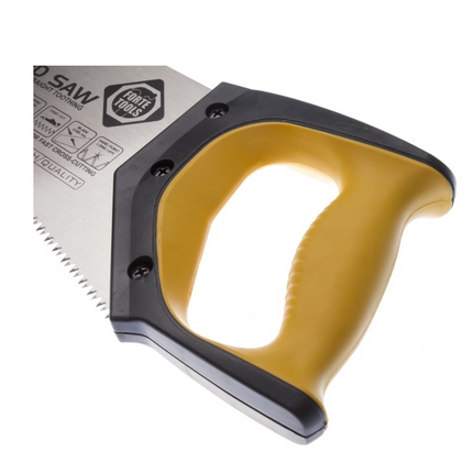 FORTE Tools Fuchsschwanz 60 cm Premium Säge, Handsäge mit ergonomischem Gummigriff, Säge für Holz, Laminat, etc., mit Spezial Gruppenverzahnung Made in Sweden ( 000051083427 )
