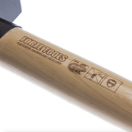 FORTE TOOLS Fäustel mit Holzgriff, 2000 g Kopfgewicht, Hammer mit Holzstiel, Premium Werkzeug, geschmiedet, doppelter Ringkeil, lackierter Kopf ( 000051151043 )