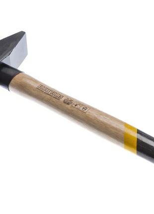 FORTE TOOLS Schlosserhammer mit Holzgriff, 2000 g Kopfgewicht, Hammer mit Holzstiel, Premium Werkzeug, geschmiedet, doppelter Ringkeil, lackierter Kopf ( 000051151037 )