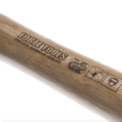 FORTE TOOLS Schlosserhammer mit Holzgriff, 2000 g Kopfgewicht, Hammer mit Holzstiel, Premium Werkzeug, geschmiedet, doppelter Ringkeil, lackierter Kopf ( 000051151037 )