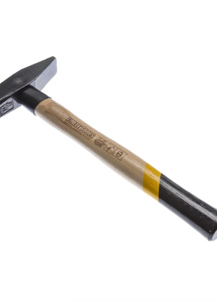 FORTE TOOLS Schlosserhammer mit Holzgriff, 500 g Kopfgewicht, Hammer mit Holzstiel, Premium Werkzeug, geschmiedet, Ringkeil, lackierter Kopf ( 000051151026 )