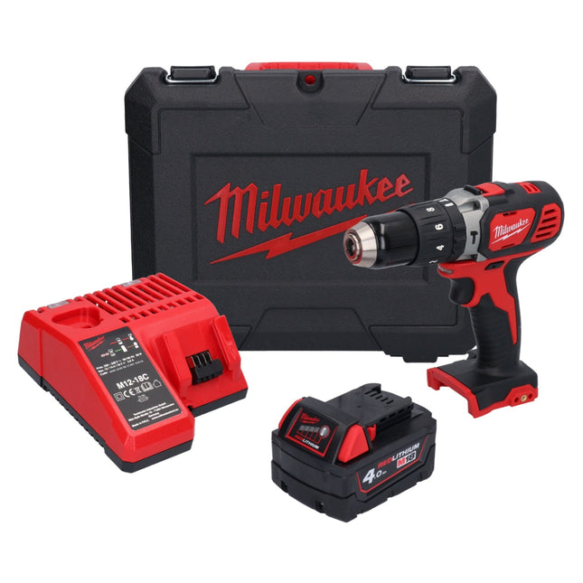 Milwaukee M18 BPD-401C Akumulatorowa wiertarka udarowa 18 V 60 Nm + 1x akumulator 4,0 Ah + ładowarka + walizka