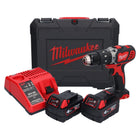 Milwaukee M18 BPD-402C akumulatorowa wiertarka udarowa 18 V 60 Nm ( 4933443518 ) + 2x akumulator 4,0 Ah + ładowarka + walizka
