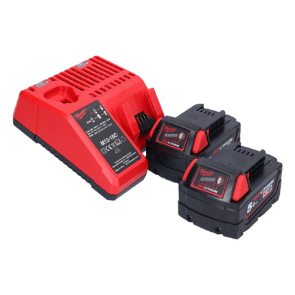 Milwaukee M18 BPD-502C akumulatorowa wiertarka udarowa 18 V 60 Nm + 2x akumulator 5,0 Ah + ładowarka + walizka