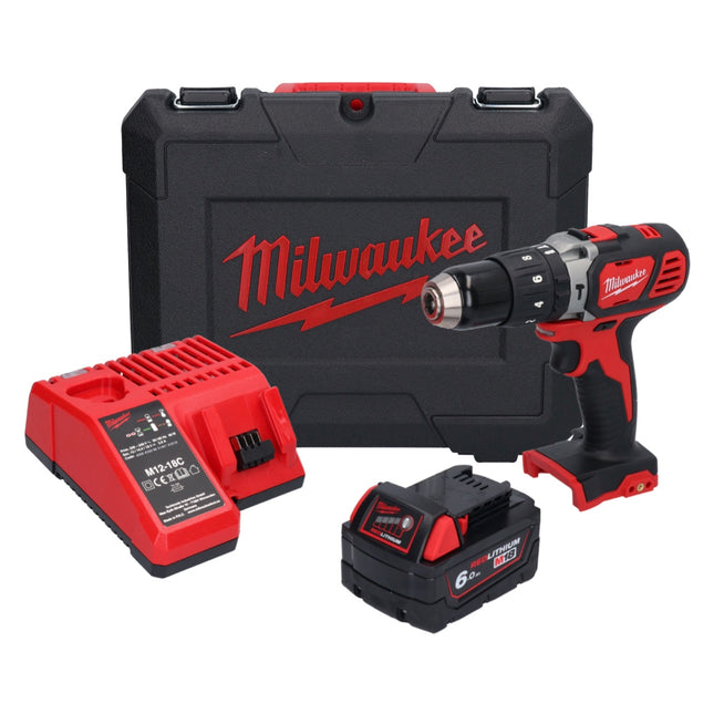 Milwaukee M18 BPD-601C Akku Schlagbohrschrauber 18 V 60 Nm + 1x Akku 6,0 Ah + Ladegerät + Koffer