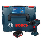 Bosch GSB 18V-55 Profesjonalna akumulatorowa wiertarko-wkrętarka udarowa 18 V 55 Nm bezszczotkowa + 1x akumulator 5,0 Ah + L-Boxx - bez ładowarki