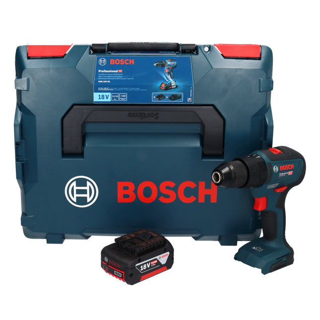 Bosch GSB 18V-55 Profesjonalna akumulatorowa wiertarko-wkrętarka udarowa 18 V 55 Nm bezszczotkowa + 1x akumulator 5,0 Ah + L-Boxx - bez ładowarki