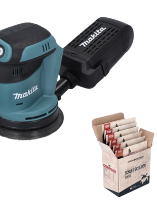 DBO 180 Z Akku Exzenterschleifer 18 V 125 mm + Toolbrothers TURTLE Schleifpapier Set - ohne Akku, ohne Ladegerät, Ideal für Heimwerker, Schleifen, fest montierte Staubbox - Toolbrothers