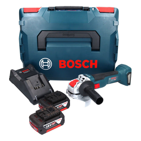 Bosch GWX 18V-10 Profesjonalna akumulatorowa szlifierka kątowa 18 V 125 mm X-LOCK Bezszczotkowa + 2x akumulator 5,0 Ah + ładowarka + L-Boxx