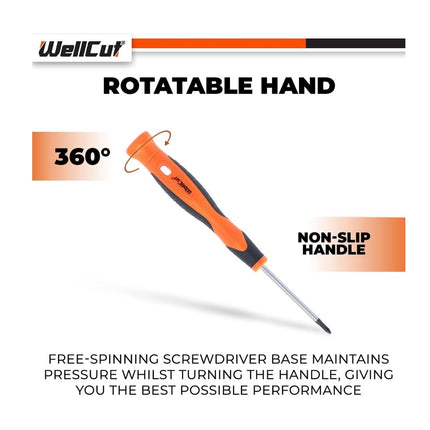 WellCut 18-częściowy zestaw wkrętaków, wkrętaki precyzyjne, magnetyczne, wykonane z hartowanej stali narzędziowej Cr-V ( WC-SD18S )