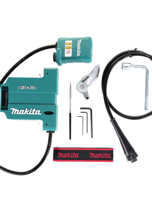 Makita DUP 361 CT Akku Rebschere Astschere 36 V ( 2x 18 V ) + 2x Akku 5,0 Ah + Doppelladegerät + Tasche