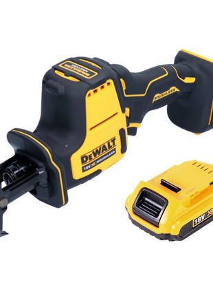 Sierra de sable a batería DeWalt DCS 369 N, sierra alternativa de 18 V sin escobillas + 1x batería de 2,0 Ah - sin cargador