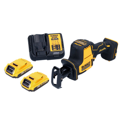 Sierra sable a batería DeWalt DCS 369 D2 sierra alternativa 18 V sin escobillas + 2 baterías 2,0 Ah + cargador