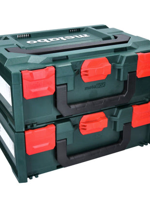 Metabo metaBOX 145 Set 2x System Werkzeug Koffer Stapelbar 396 x 296 x 145 mm + 2x Universaleinlage - Toolbrothers