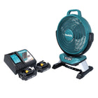 Makita DCF 301 RA Akku Ventilator Lüfter 18 V 33 cm + 2x Akku 2,0 Ah + Ladegerät