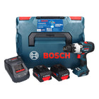 Bosch GSB 18V-150 C Professional Akku Schlagbohrschrauber 18 V 150 Nm Biturbo Brushless ( 06019J5105 ) + 2x ProCORE Akku 8,0 Ah + Ladegerät + L-Boxx