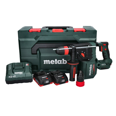 Metabo KH 18 LTX BL 28 Q Akku Bohrhammer 18 V 3 J SDS plus Brushless + 2x Akku 4,0 Ah + Ladegerät + metaBOX