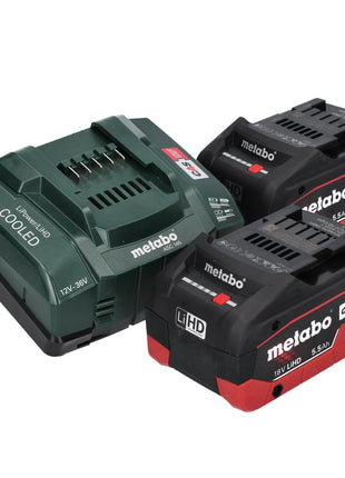 Taladro percutor de batería Metabo KH 18 LTX BL 28 Q 18 V 3 J SDS plus sin escobillas + 2x batería 5,5 Ah + cargador + metaBOX (601715660)