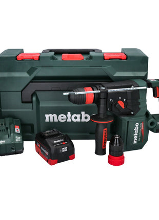 Taladro percutor de batería Metabo KH 18 LTX BL 28 Q 18 V 3 J SDS plus sin escobillas + 1x batería 8,0 Ah + cargador + metaBOX