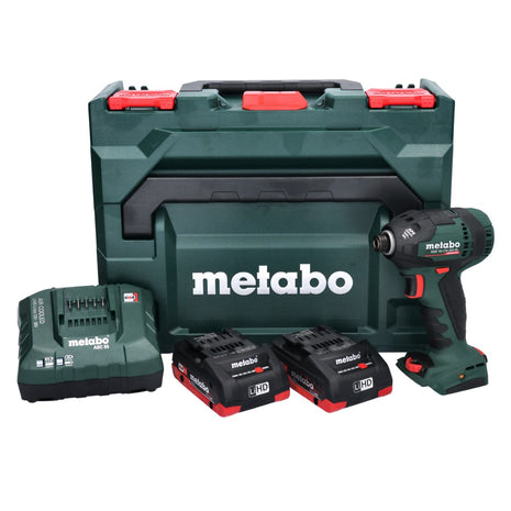 Metabo SSD 18 LTX 200 BL Akku Schlagschrauber 18 V 200 Nm 1/4" Brushless ( 602396800 ) + 2x Akku 4,0 Ah + Ladegerät + metaBOX