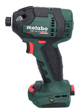 Metabo SSD 18 LTX 200 BL Akku Schlagschrauber 18 V 200 Nm 1/4" Brushless + 2x Akku 5,5 Ah + Ladegerät + metaBOX