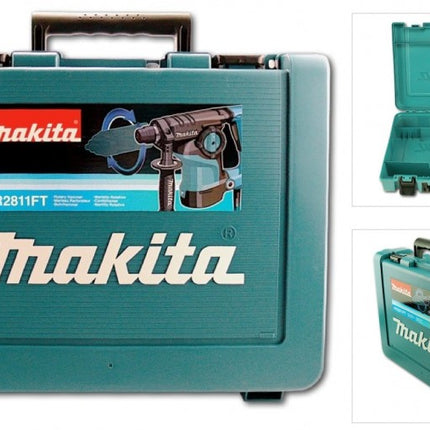Makita HR 2811 FT Kombihammer + Bohrfutter + D-42444 SDS-Plus Bohrer-Meißel-Set 17 tlg. im Alu Koffer - Toolbrothers