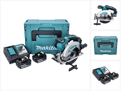 Makita DSS 610 RMJ Akku Handkreissäge 18 V 165 mm + 2x Akku 4,0 Ah + Ladegerät + Makpac - Toolbrothers