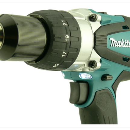 Makita BHP 458 18 V Li-Ion Akku Schlagbohrschrauber + 1x Makita BL1830 B Akku + DC18RC Lader + Alu universal Koffer - Toolbrothers