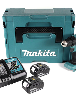 Makita BDF 459 RFJ Akku Bohrschrauber 18 V 45Nm + 2x Akkus  3,0Ah + Ladegerät im Makpac 2 - Toolbrothers