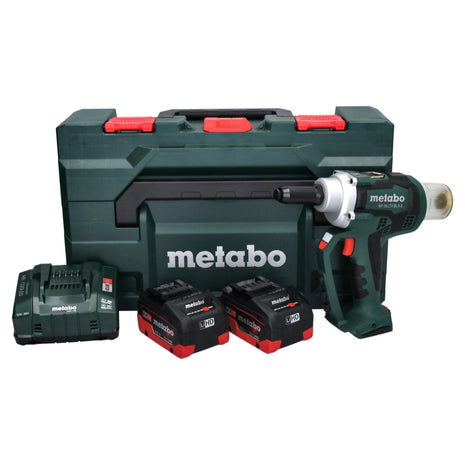 Metabo NP 18 LTX BL 5.0 Akku Blindnietpistole 18 V 10 kN Brushless + 2x Akku 8,0 Ah + Ladegerät + metaBOX