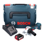 Bosch GWS 18V-7 Professional Akku Winkelschleifer 18 V 125 mm 22,23 mm Brushless + 1x Akku 6,0 Ah + Ladegerät + L-Boxx