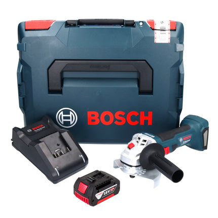 Bosch GWS 18V-7 Professional Akku Winkelschleifer 18 V 125 mm 22,23 mm Brushless + 1x Akku 6,0 Ah + Ladegerät + L-Boxx