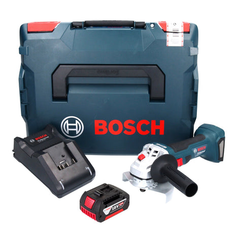 Bosch GWS 18V-7 Professional amoladora angular a batería 18 V 125 mm 22,23 mm sin escobillas + 1x batería 6,0 Ah + cargador + L-Boxx