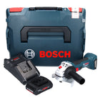 Amoladora angular a batería Bosch GWS 18V-7 Professional 18 V 125 mm 22,23 mm sin escobillas + 1x batería ProCORE 4,0 Ah + cargador + L-Boxx