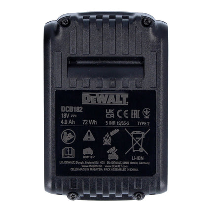 Akumulator DeWalt DCB 182 18 V 4,0 Ah / 4000 mAh XR Li-Ion - ze wskaźnikiem poziomu naładowania
