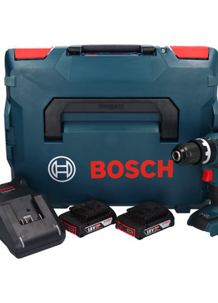 Bosch GSB 18V-60 C Professional Akku Schlagbohrschrauber 18 V 60 Nm Brushless + 2x Akku 2,0 Ah + Ladegerät + L-Boxx