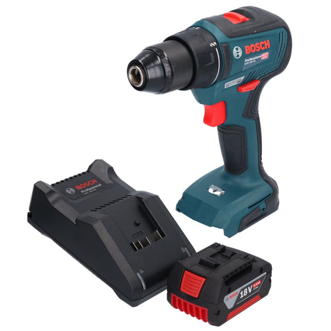 Bosch GSR 18V-55 Taladro atornillador inalámbrico profesional 18 V 55 Nm sin escobillas + 1x batería 5,0 Ah + cargador