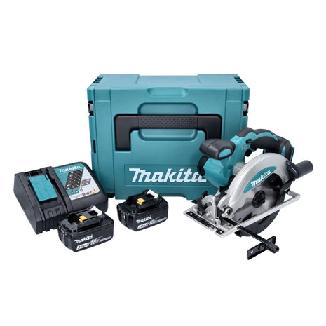 Makita DSS 610 RFJ scie circulaire sans fil 18 V 165 mm + 2x batterie 3,0 Ah + chargeur + Makpac