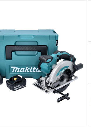 Sierra circular de batería Makita DSS 610 RM1J 18 V 165 mm + 1x batería 4,0 Ah + cargador + Makpac