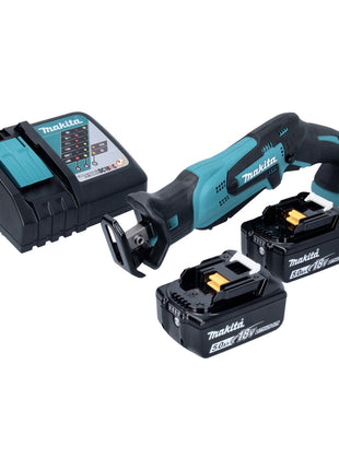 Batería Makita DJR 185 RT Sierra sable alternativa 18 V + 2x baterías 5,0 Ah + cargador