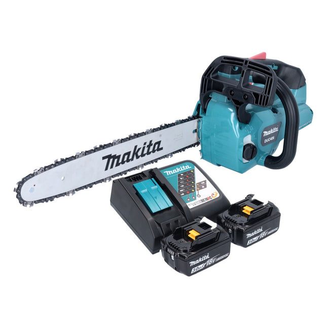 Makita DUC 406 RFB Akumulatorowa pilarka łańcuchowa 36 V ( 2x 18 V ) 40 cm bezszczotkowa + 2x akumulator 3,0 Ah + ładowarka