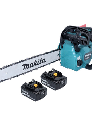 Motosierra a batería Makita DUC 406 TB 36 V (2x 18 V) 40 cm sin escobillas + 2x batería 5,0 Ah - sin cargador