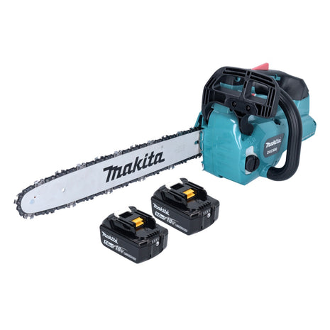 Makita DUC 406 TB Akumulatorowa pilarka łańcuchowa 36 V ( 2x 18 V ) 40 cm bezszczotkowa + 2x akumulator 5,0 Ah - bez ładowarki