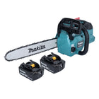 Makita DUC 356 TB Akumulatorowa pilarka łańcuchowa 36 V ( 2x 18 V ) 35 cm bezszczotkowa + 2x akumulator 5,0 Ah - bez ładowarki