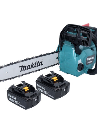 Makita DUC 356 TB Akumulatorowa pilarka łańcuchowa 36 V ( 2x 18 V ) 35 cm bezszczotkowa + 2x akumulator 5,0 Ah - bez ładowarki