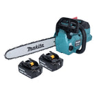 Makita DUC 356 TB Akumulatorowa pilarka łańcuchowa 36 V ( 2x 18 V ) 35 cm bezszczotkowa + 2x akumulator 5,0 Ah - bez ładowarki