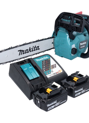 Motosierra a batería Makita DUC 356 RTB 36 V (2x 18 V) 35 cm sin escobillas + 2x batería 5,0 Ah + cargador