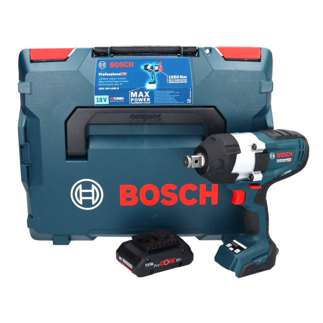 Bosch GDS 18V-1050 H  Akku Drehschlagschrauber 18 V 1050 Nm 3/4" Biturbo Brushless + 1x ProCORE Akku 4,0 Ah + L-Boxx - ohne Ladegerät