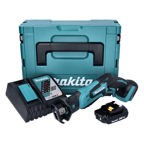 Makita DJR 185 RA1J akumulatorowa pilarka szablasta 18 V + 1x akumulator 2,0 Ah + ładowarka + Makpac