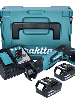 Makita DJR 185 RFJ Scie sabre recipro sans fil 18 V + 2x Batteries 3.0 Ah + Chargeur + Coffret Makpac